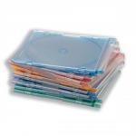 CD Case Slimline Jewel for 1 Disk Assorted [Pack 10]